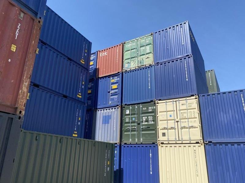 stack of storage containers
